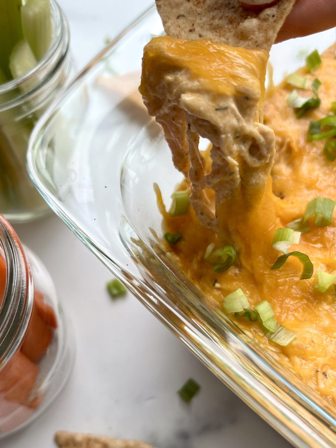 High Protein Buffalo Chicken Dip Showit Blog