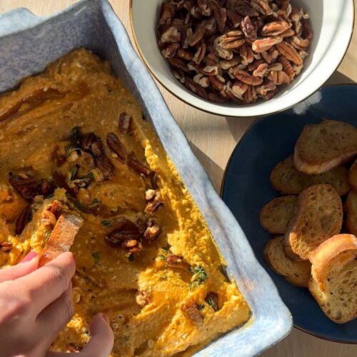 whipped feta and pumpkin dip